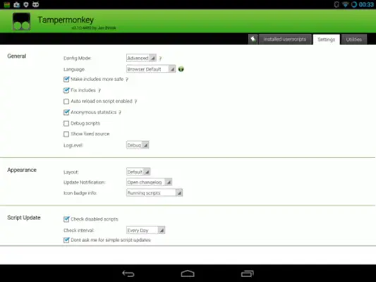 Tampermonkey Dolphin android App screenshot 2