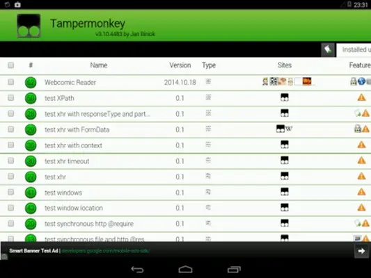 Tampermonkey Dolphin android App screenshot 5